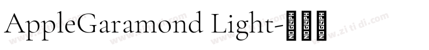 AppleGaramond Light字体转换